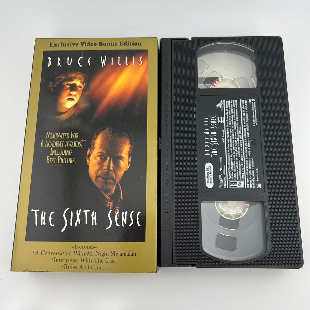 The Sixth Sense VHS 1999 Bruce Willis Exclusive Video Bonus‎ Edition